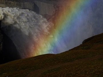 Regenbogen im Wasserfall, September 2016