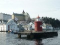 Insel Die Hafeneinfahrt von Ålesund